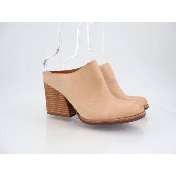 Kork-Ease Challis Women’s Size 11 Tan Leather Block Heel Mules Clogs Slip On - Picture 1 of 12